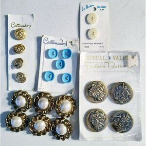 Buttons Vintage Costumakers Le Bouton Various Styles Sizes Fashion Craft Sewing